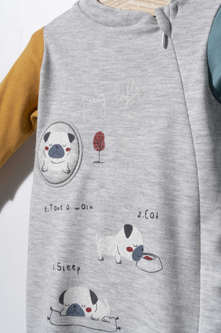Salopeta pentru bebelusi Pug, Tongs baby