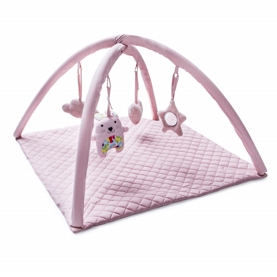 Saltea de activitati cu bara jucarii BabyJem Soft Cotton