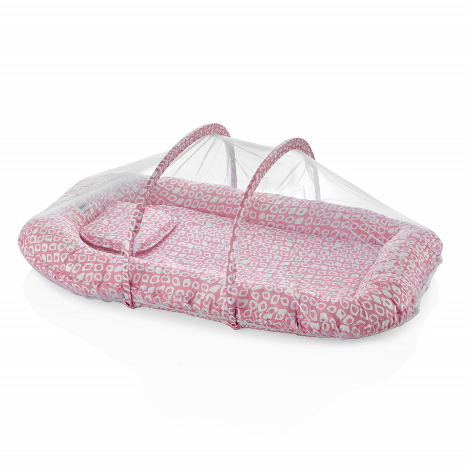 Saltea reductor BabyNest cu pernuta si plasa insecte Sleep Safe