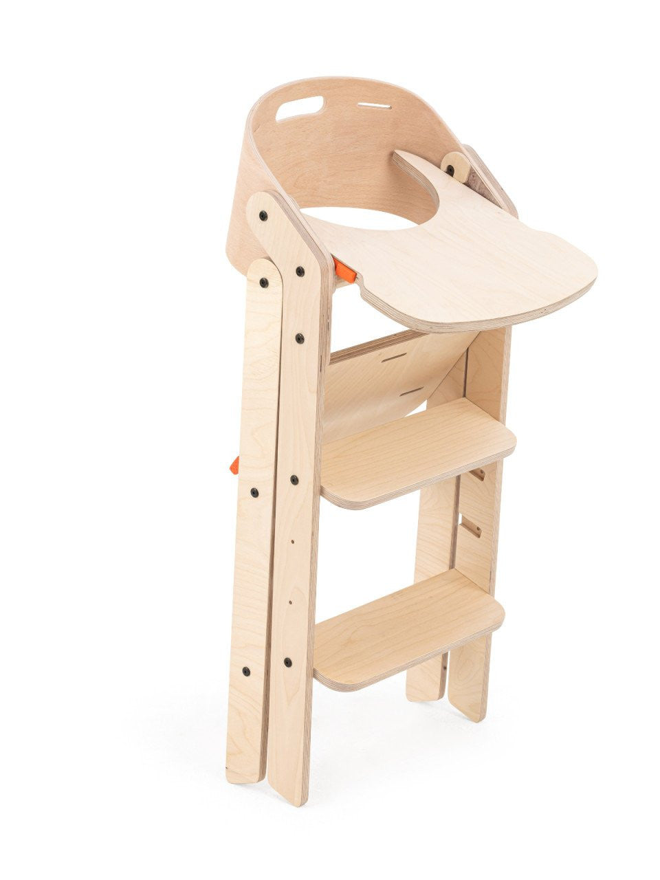 Scaun de masa multifunctional pentru bebelusi, MamaToyz, pliabil, cu masuta, transformabil, lemn, 6 luni - adolescent, natur
