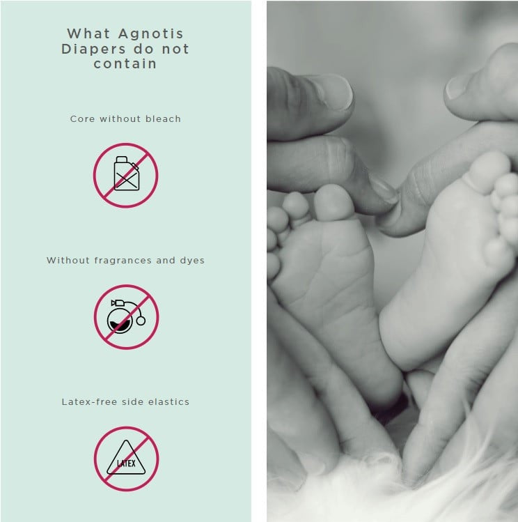 Scutece hipoalergenice Agnotis, marimea nr. 6, 16-30 kg, 36 bucati