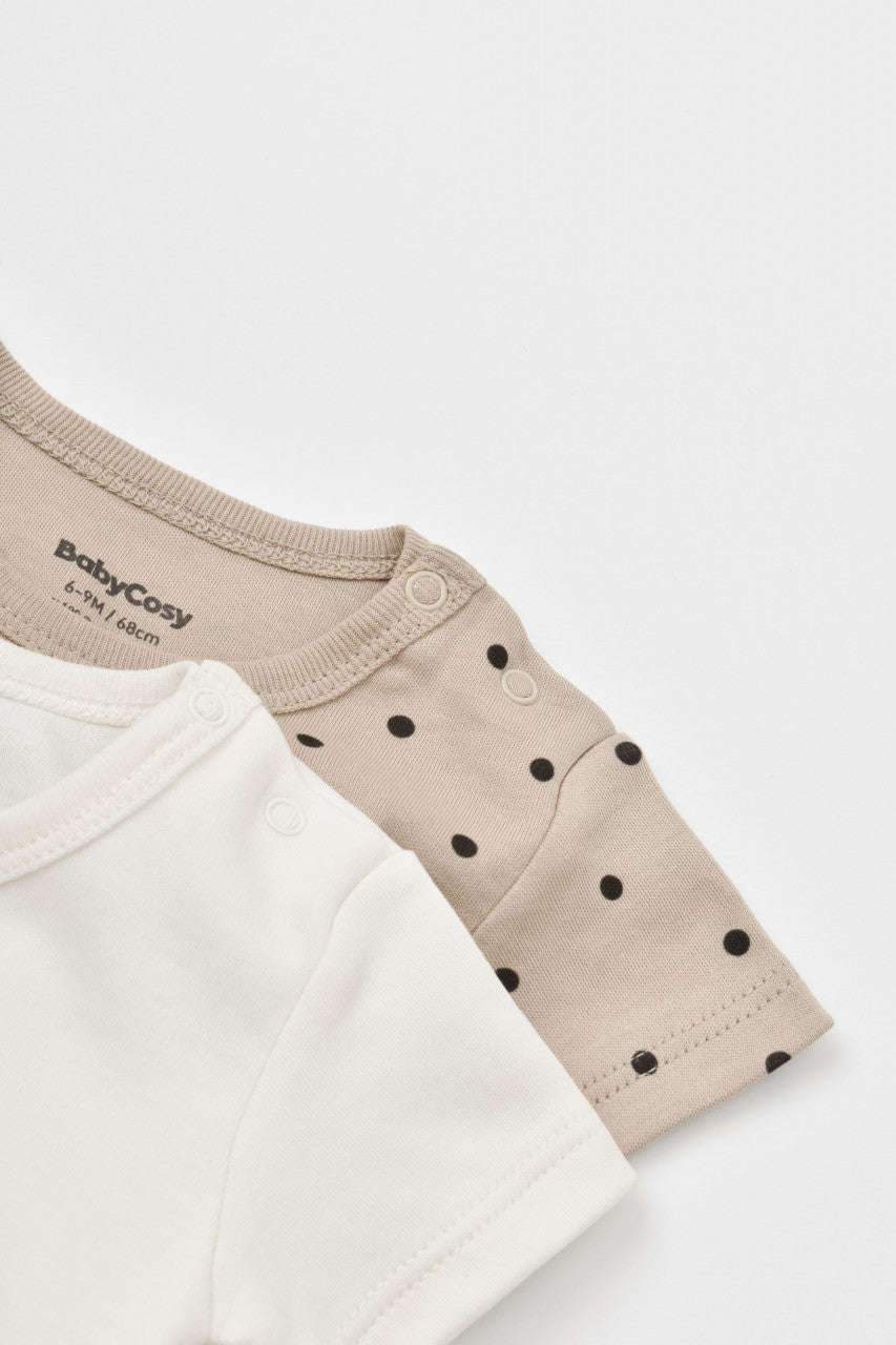 Set 2 body-uri bebe unisex Girafa, Baby Cosy, 100% bumbac organic