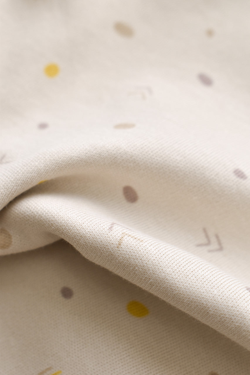 Set 2 body-uri fara maneci bebe unisex -100% bumbac organic - Crem cu buline, Baby Cosy