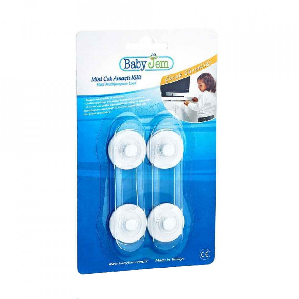 Set 2 mini sigurante universale pentru usi si dulapuri BabyJem