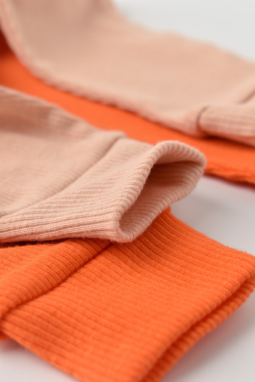 Set 2 pantaloni bebe unisex din bumbac organic si modal - Rodie/Piersica, Baby Cosy