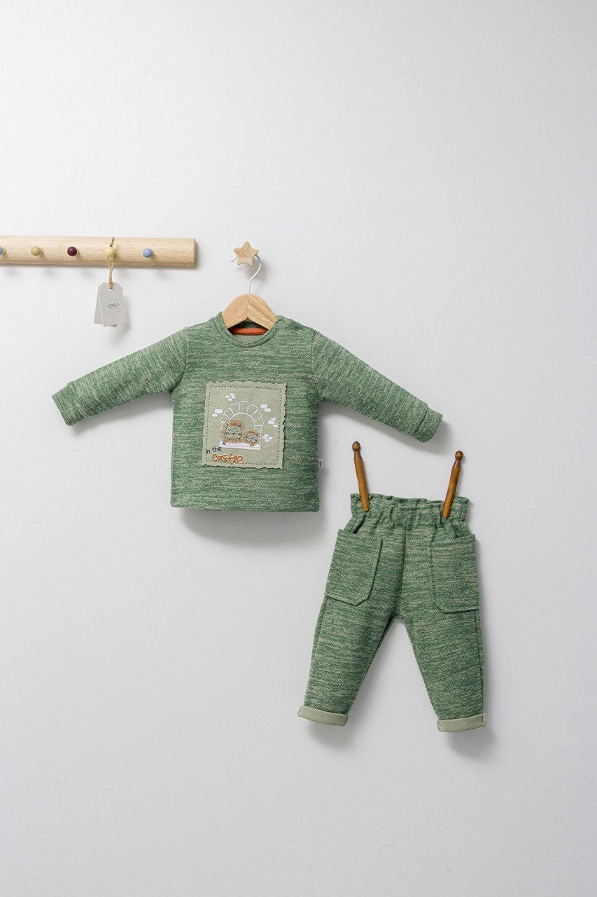 Set 2 piese cu bluzita si pantalonasi de iarna King, Tongs baby