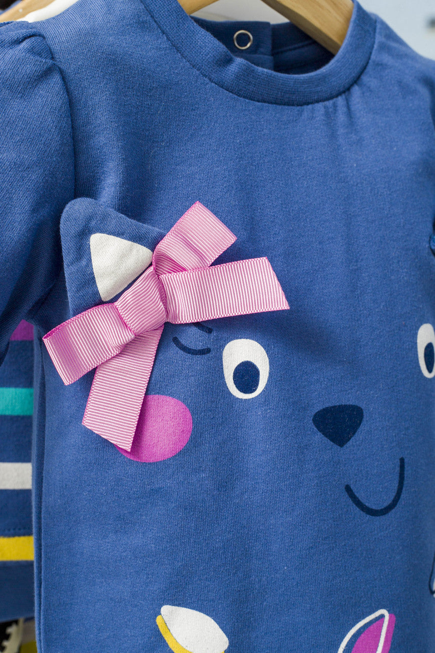 Set 2 piese cu bluzita si pantalonasi pentru fetite Colorful autum, Tongs baby