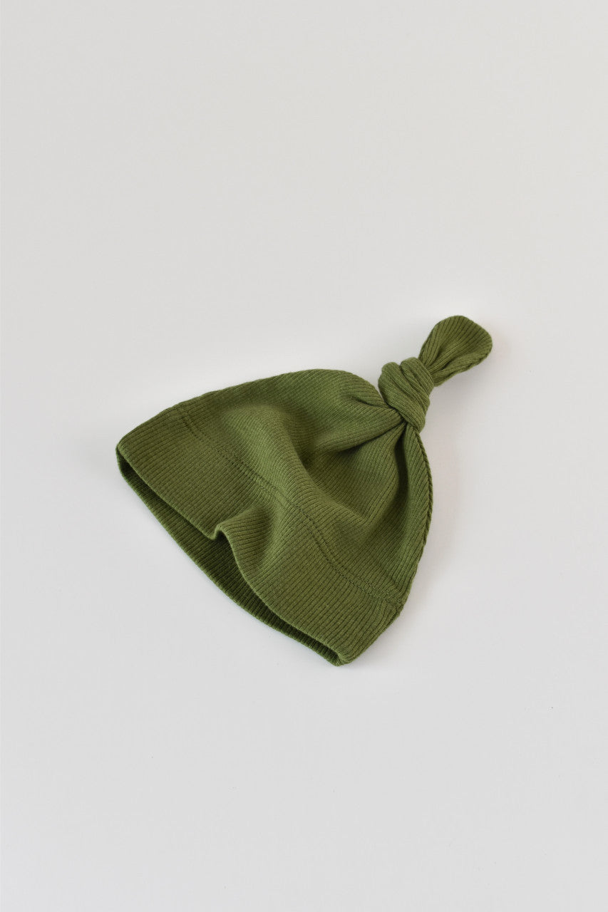 Set 3 piese: body cu maneca lunga, panataloni lungi si caciulita din bumbac organic si modal - Verde, Baby Cosy