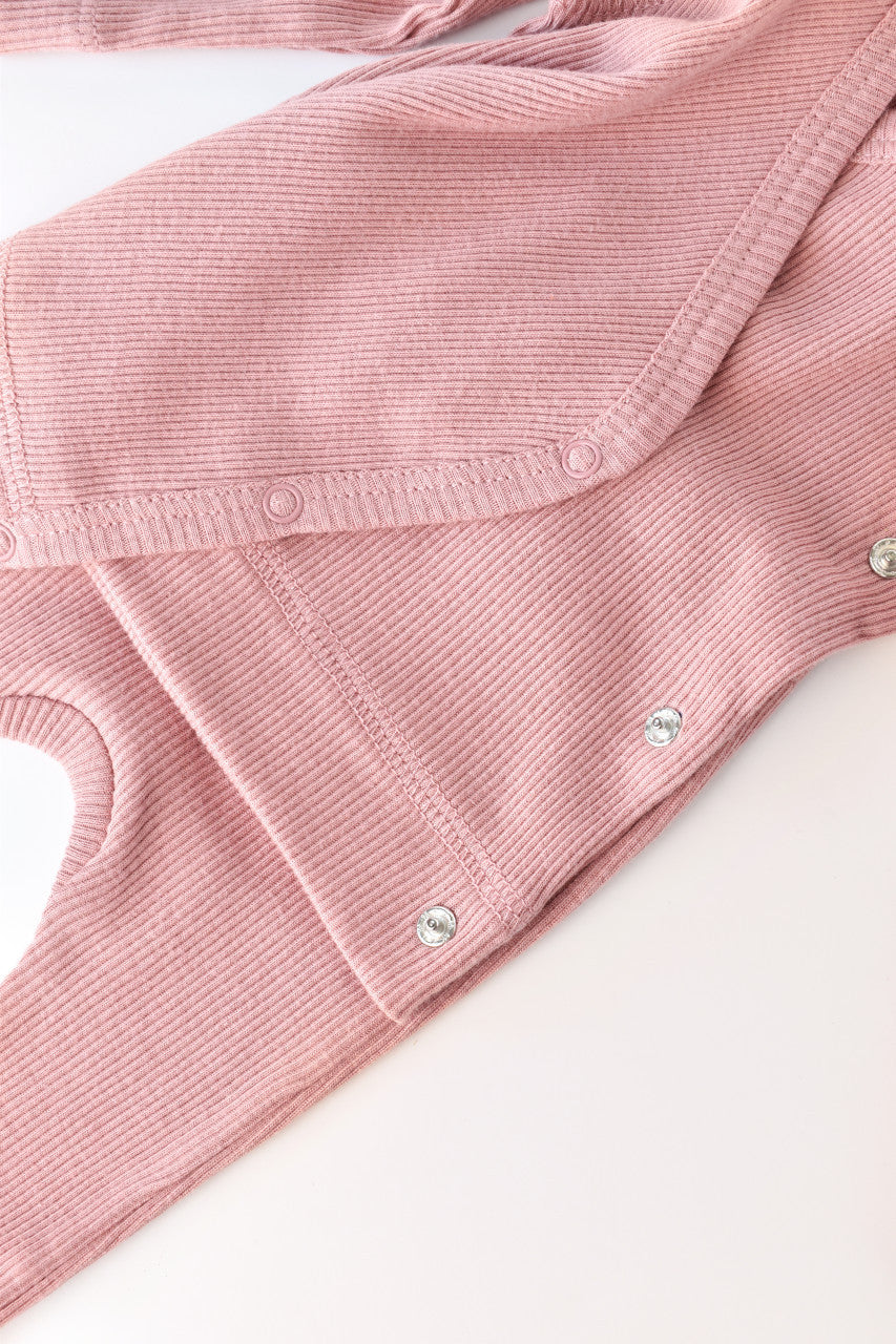 Set 4 piese: bluza, pantaloni, caciulita si manusi din bumbac organic si modal - Rose, Baby Cosy