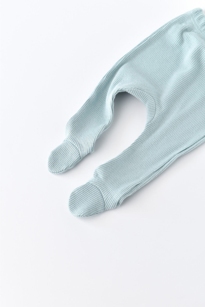 Set 4 piese: bluza, pantaloni, caciulita si manusi din bumbac organic si modal - Mint, Baby Cosy