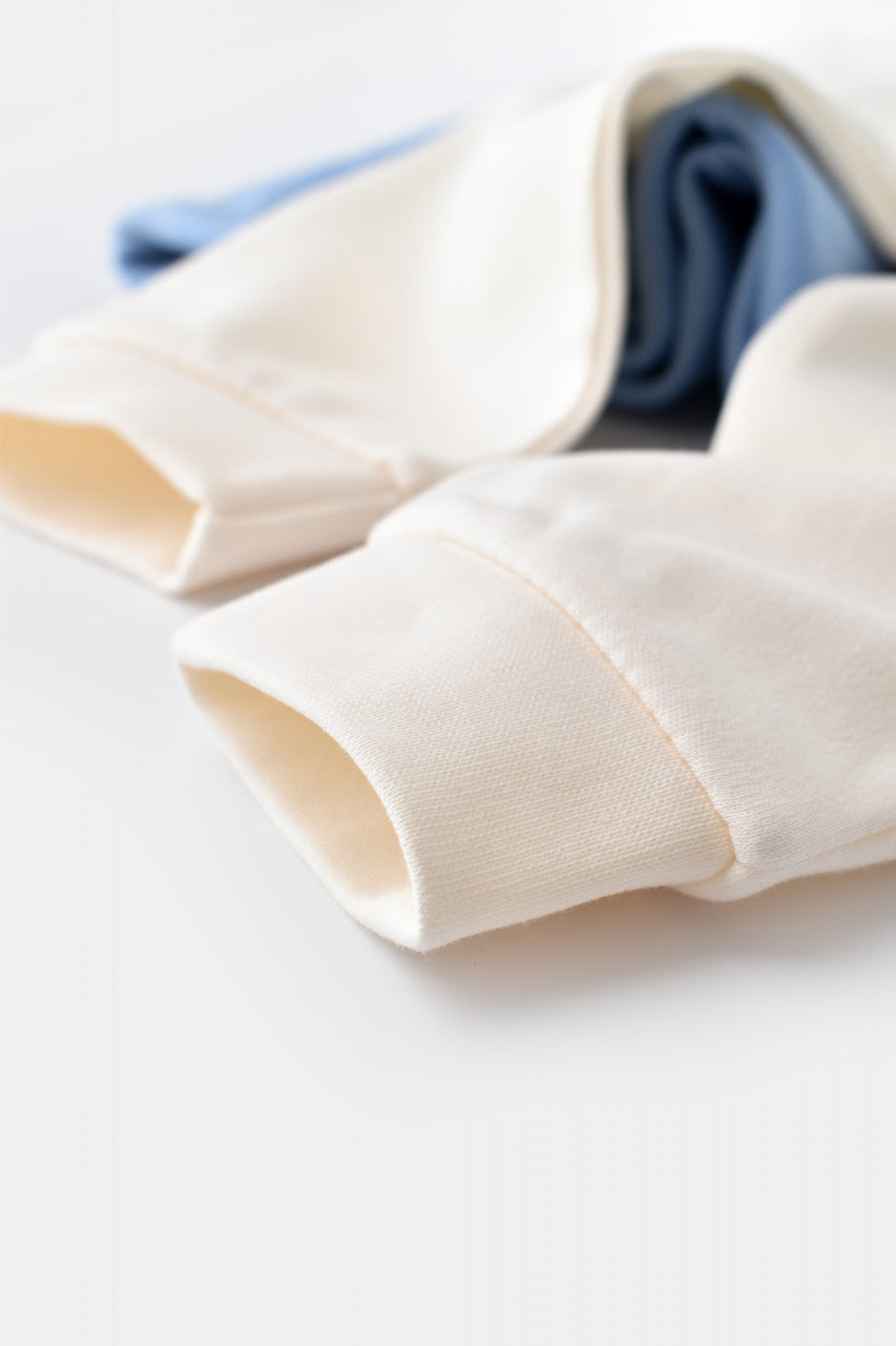 Set bluzita cu maneca lunga si panataloni lungi - bumbac organic 100% - Ecru, Baby Cosy