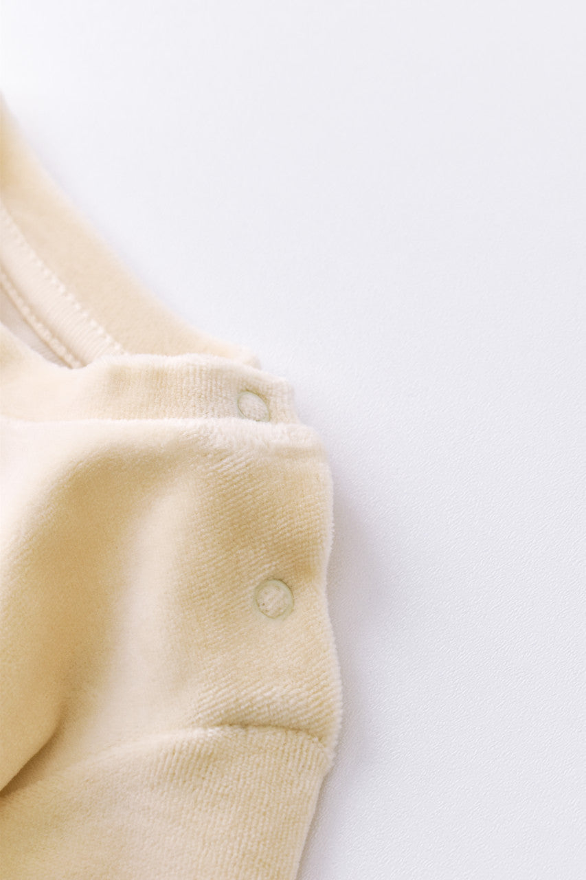 Set Curcubeu cu bluzita cu maneca lunga si panataloni lungi din 80%bumbac organic si 20% poliester - Crem, Baby Cosy