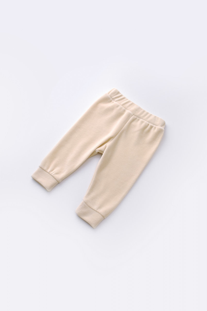 Set Curcubeu cu bluzita cu maneca lunga si panataloni lungi din 80%bumbac organic si 20% poliester - Crem, Baby Cosy