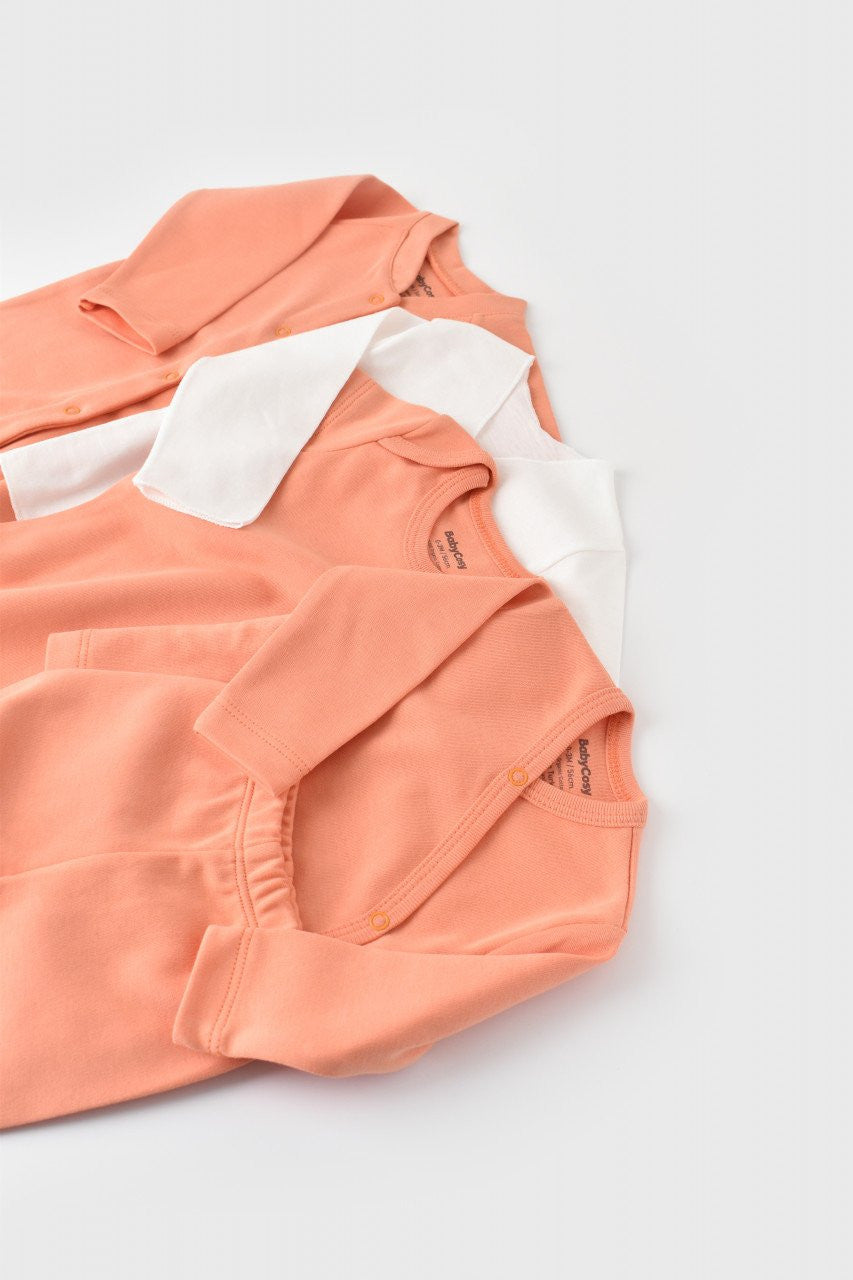 Set de 10 piese pentru nou nascut - 100% bumbac organic - Roz, Baby Cosy