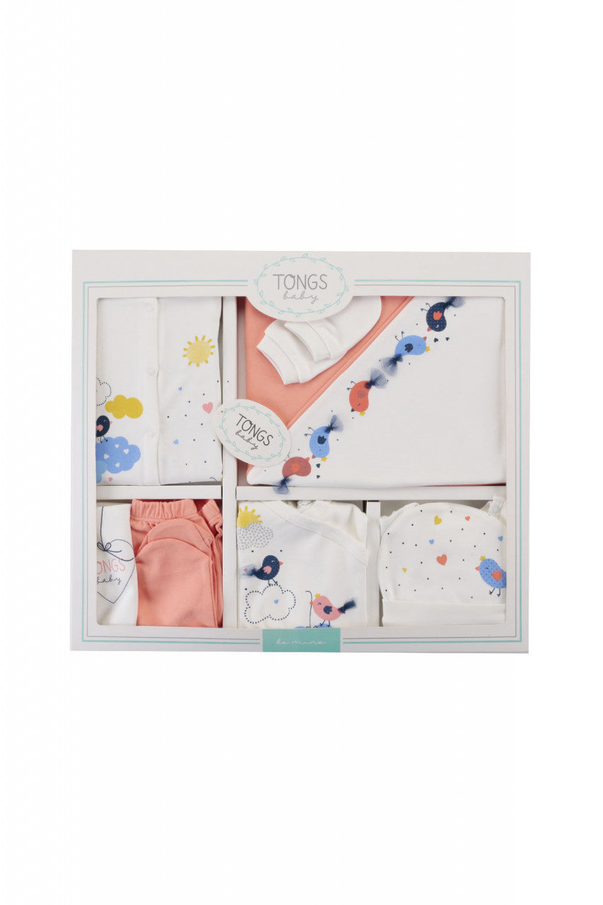 Set de 10 piese pentru nou nascut Pasari, Tongs baby