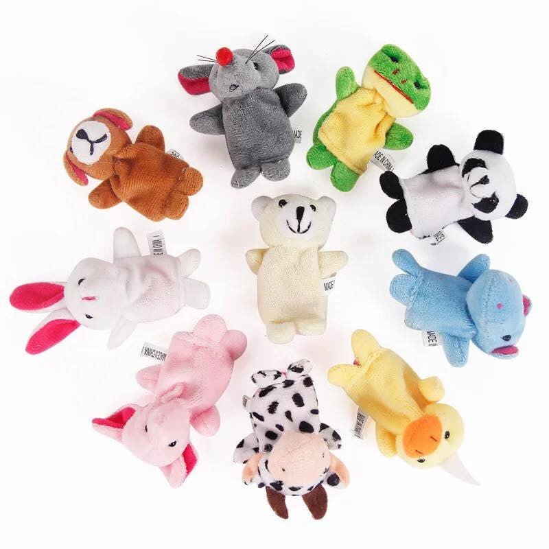 Set de 12 marionete pentru degete - animale