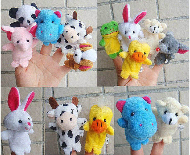 Set de 12 marionete pentru degete - animale