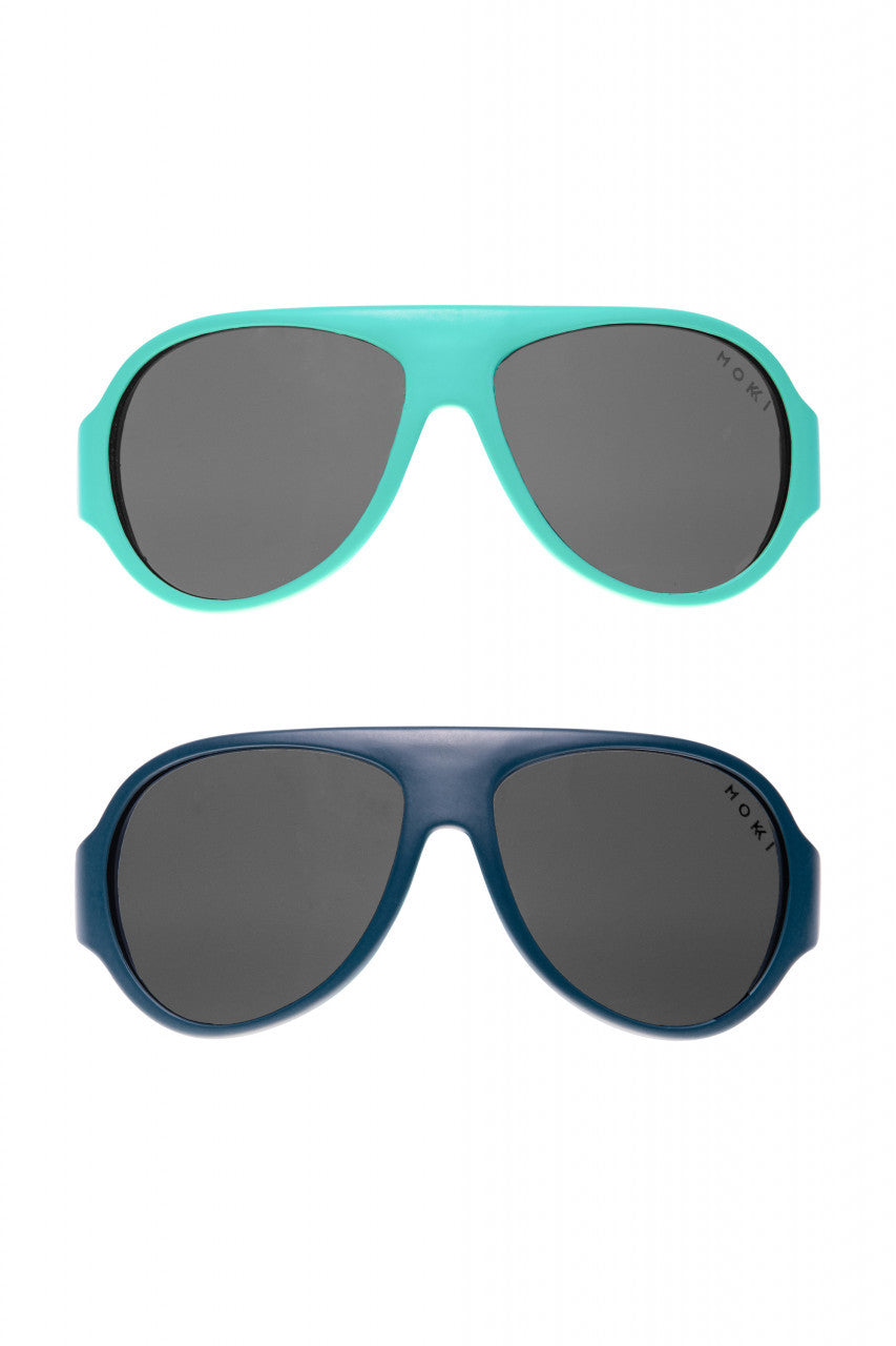 Set de 2 ochelari copii Click & Change, bleu, 2-5 ani, Mokki
