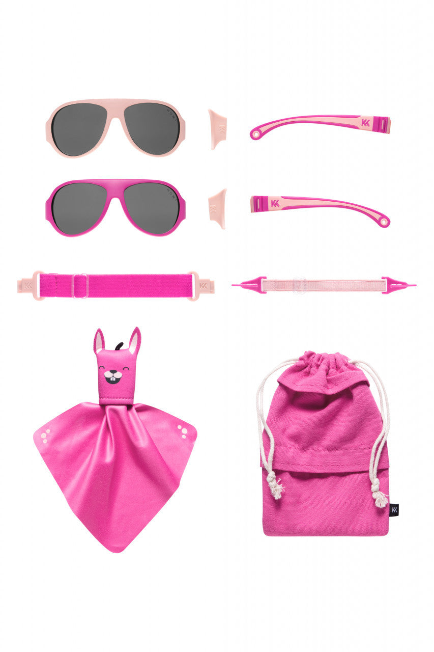 Set de 2 ochelari copii Click & Change, roz, 2-5 ani, Mokki