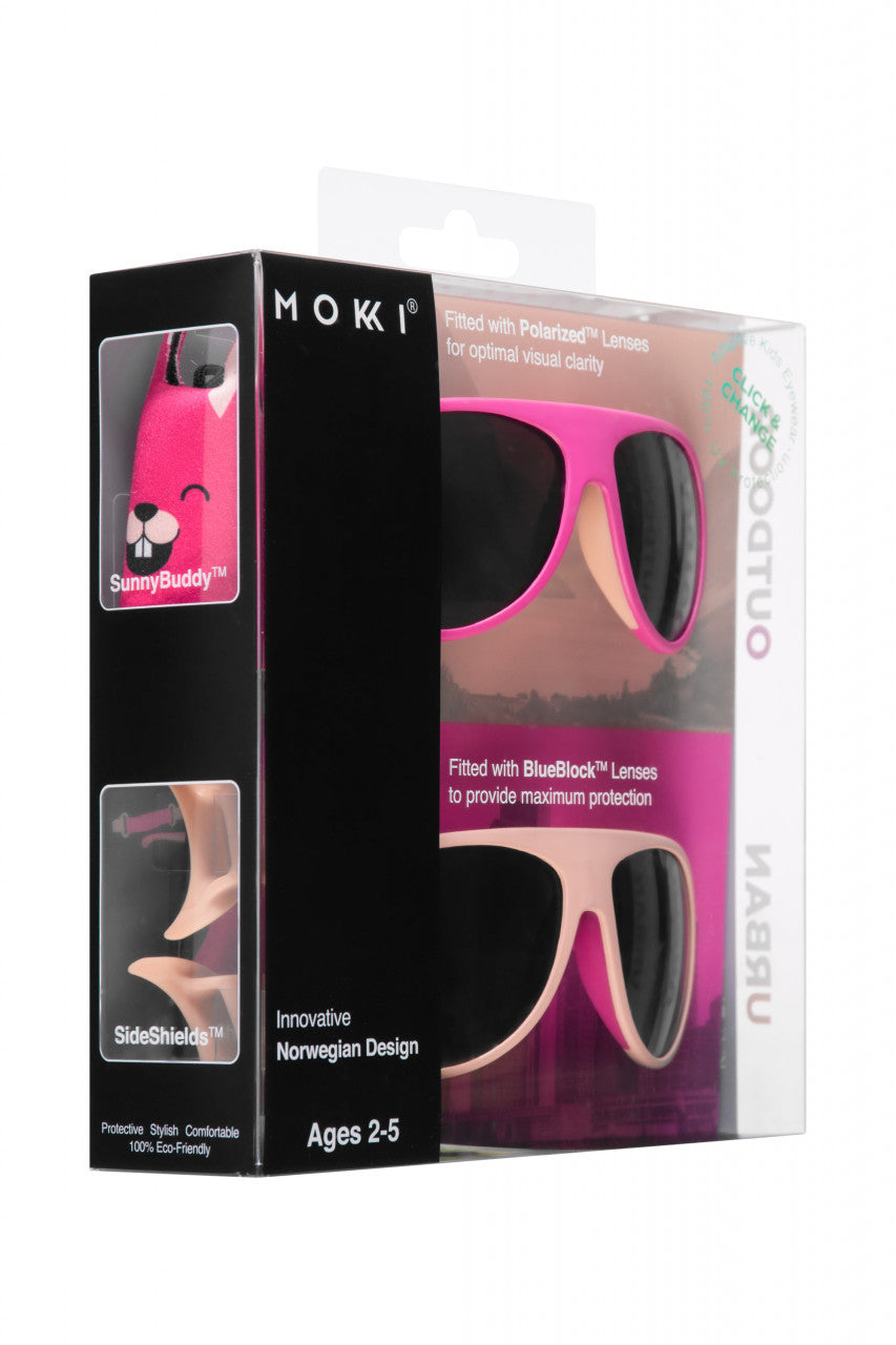 Set de 2 ochelari copii Click & Change, roz, 2-5 ani, Mokki