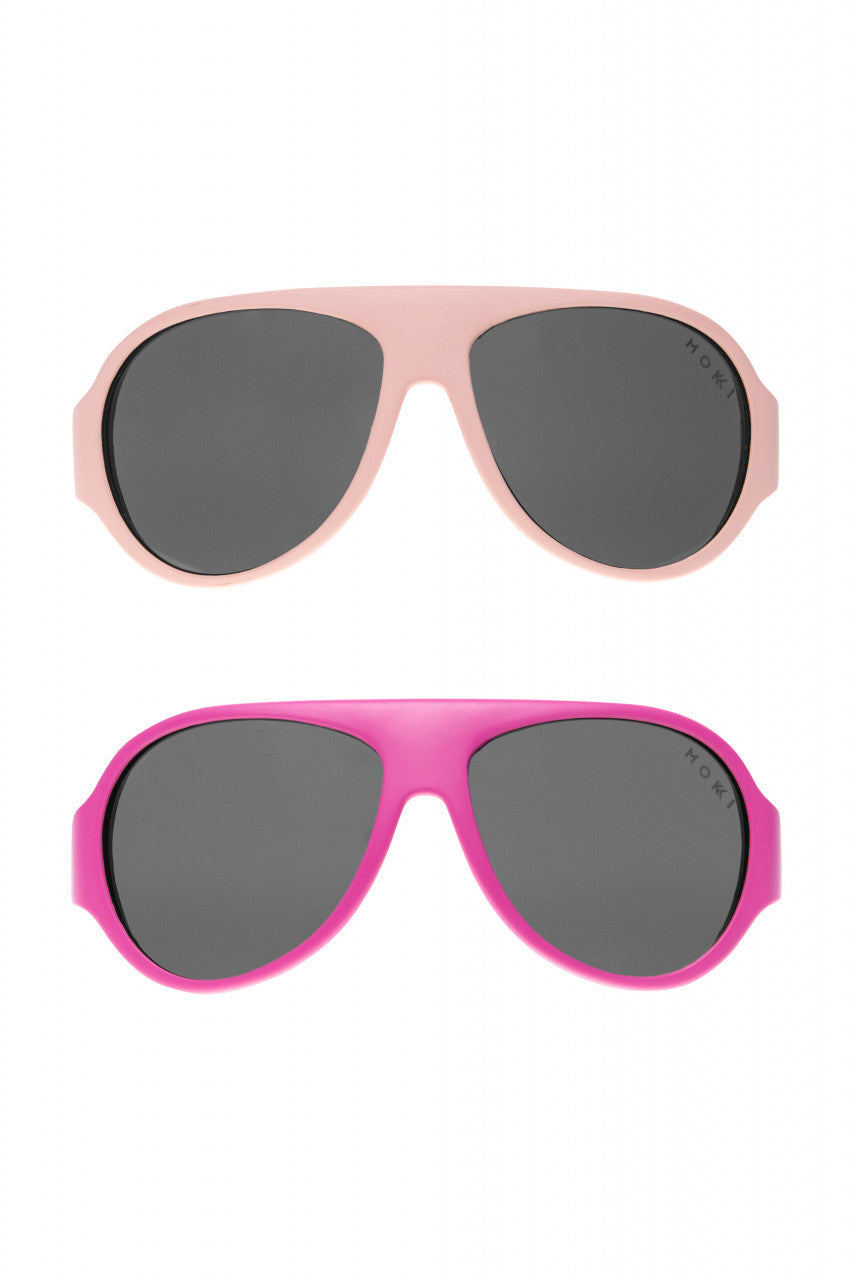 Set de 2 ochelari copii Click & Change, roz, 2-5 ani, Mokki