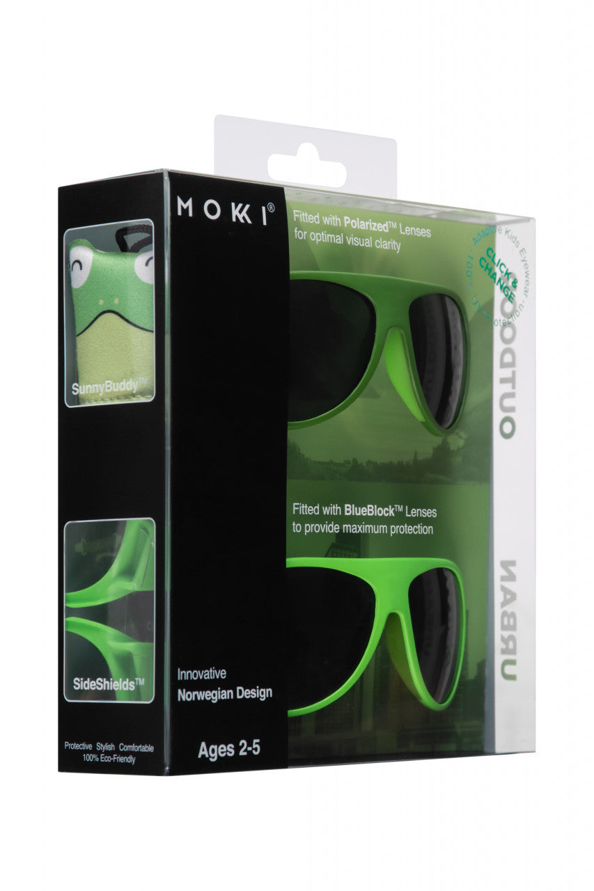 Set de 2 ochelari copii Click & Change, verde, 2-5 ani, Mokki