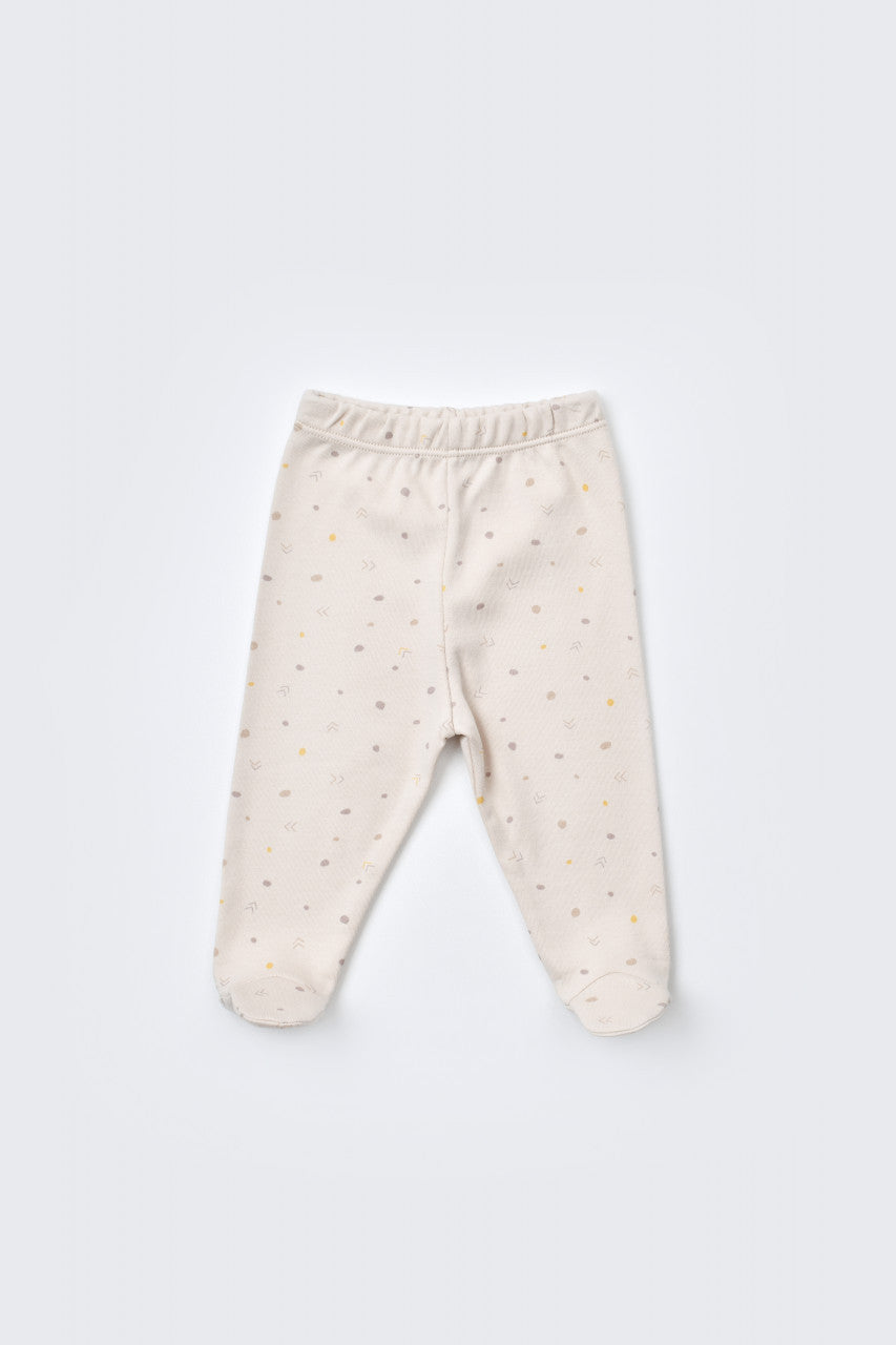 Set de 5 piese pentru nou nascut - 100% bumbac organic - Crem cu buline, Baby Cosy