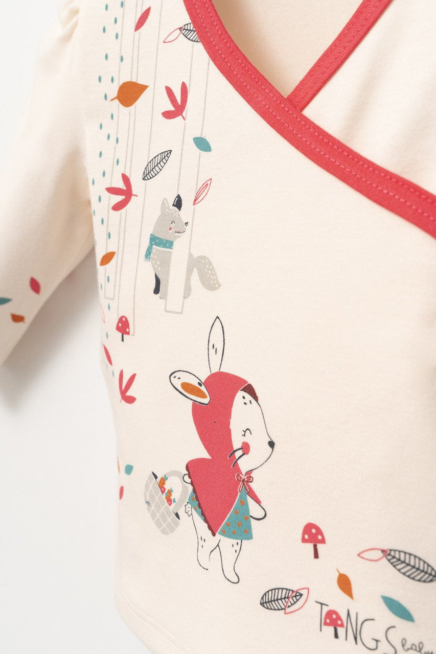 Set de 5 piese pentru nou nascut Scufita rosie, Tongs baby