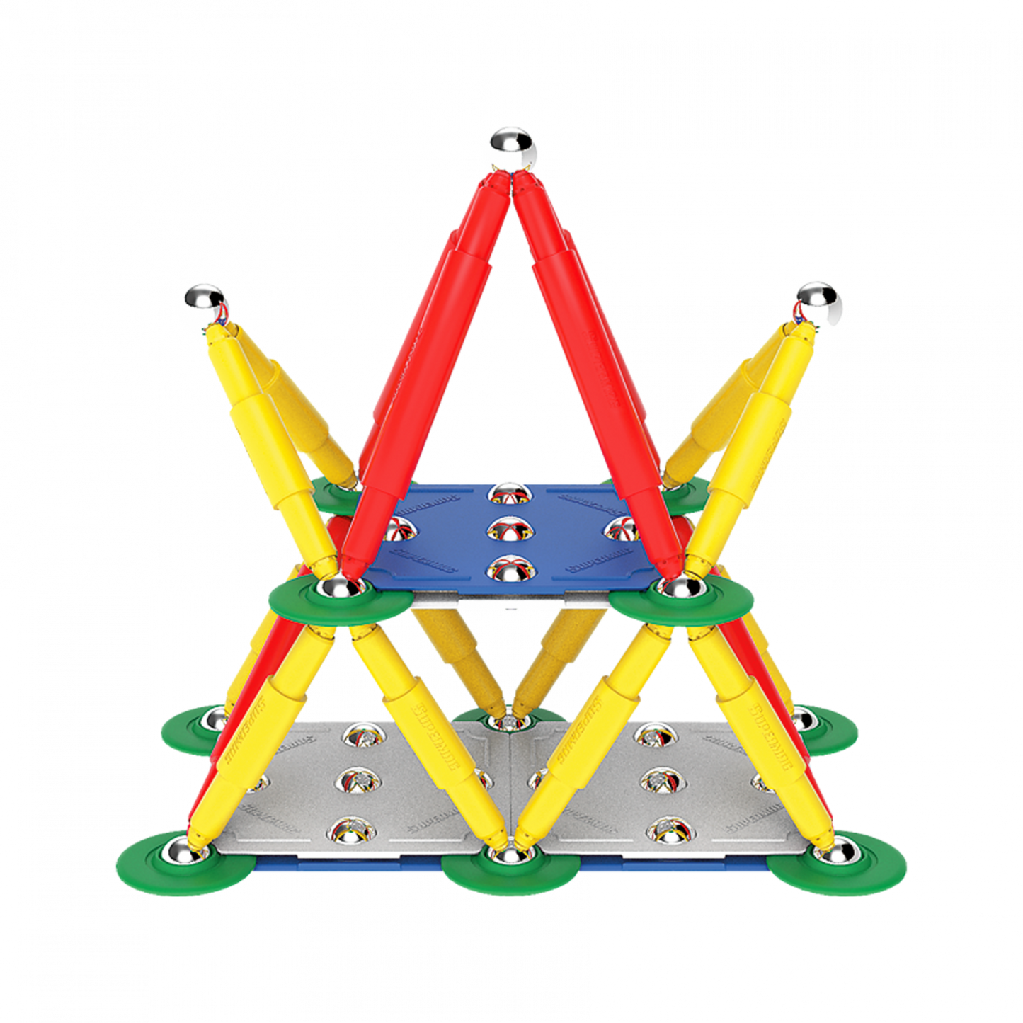 Set de constructie magnetic Supermag Classic, 72 piese