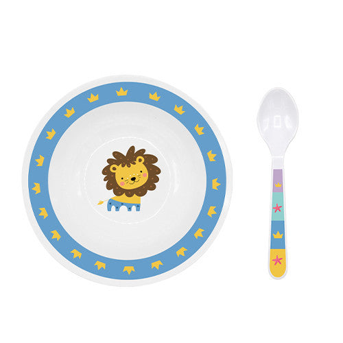 Set diversificare farfurie cu lingurita din melamina BabyJem