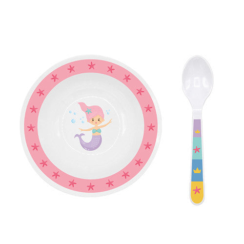 Set diversificare farfurie cu lingurita din melamina BabyJem
