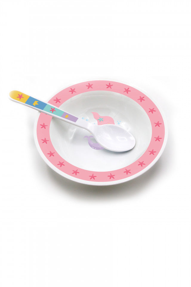 Set diversificare farfurie cu lingurita din melamina BabyJem