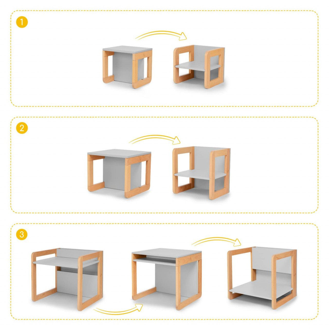 Set mobilier 8in1 Skiddou Mob, Evening shadow, Gri