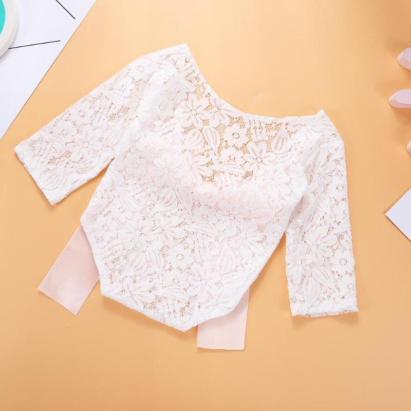 Set pentru poze - body plus bentita pentru nou nascut