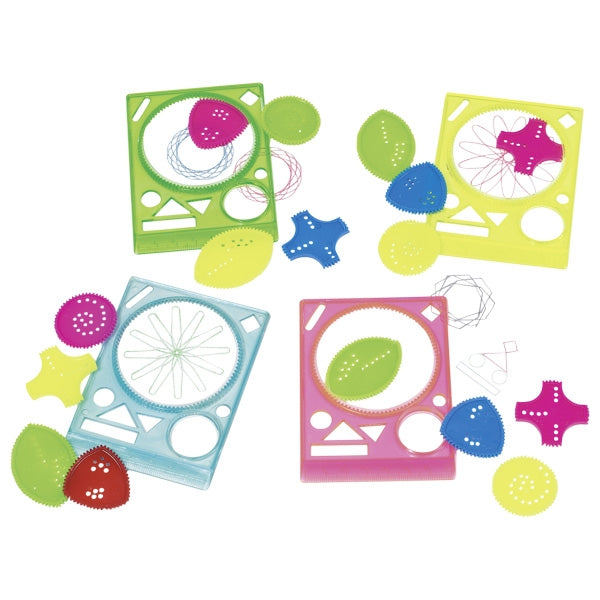 Sablon cu 4 forme ajutatoare pentru desen - Sabloane de diverse culori