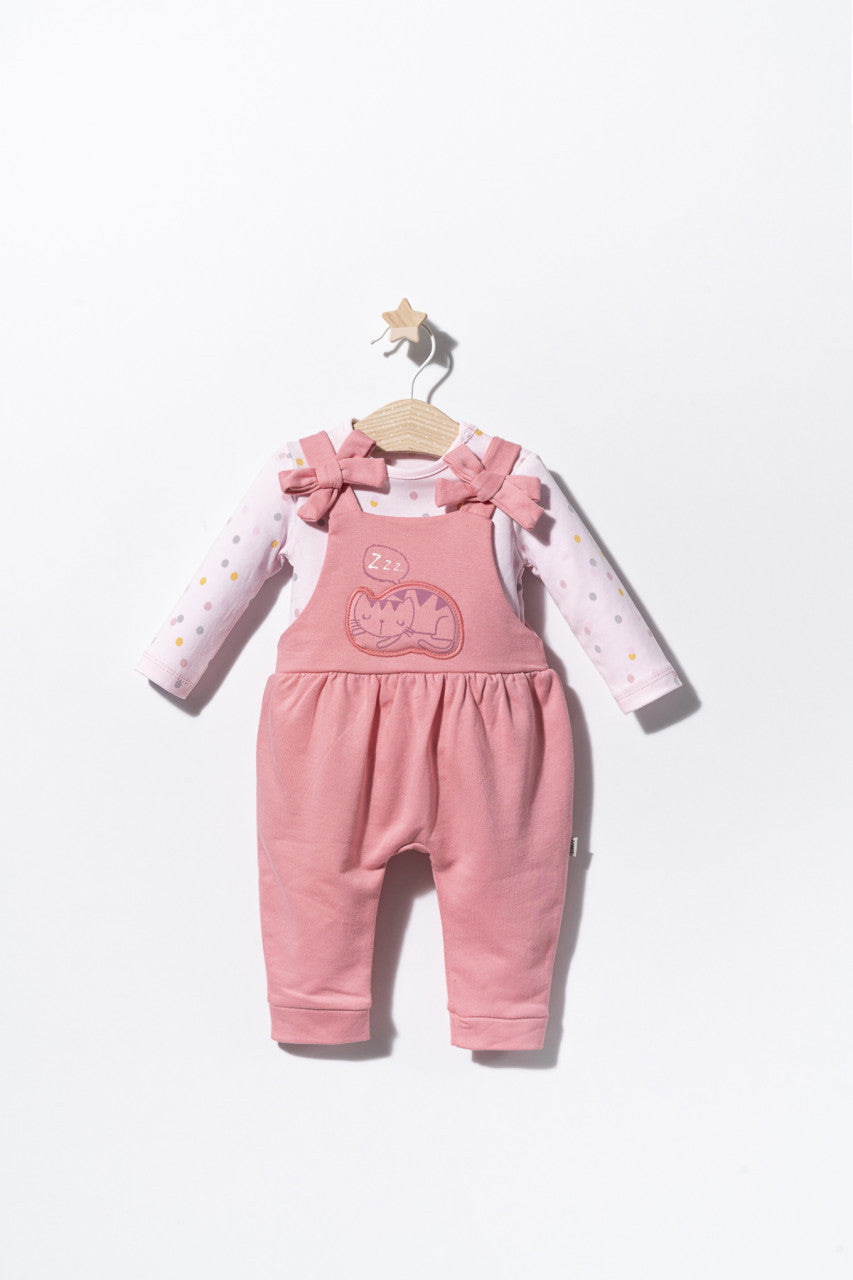 Set salopeta cu bluzita pentru bebelusi Cats, Tongs baby