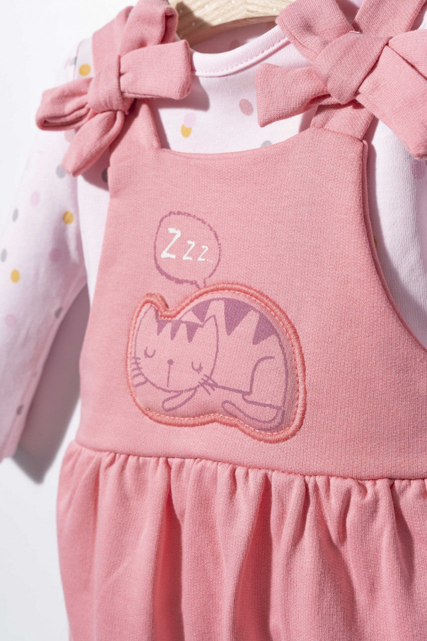 Set salopeta cu bluzita pentru bebelusi Cats, Tongs baby