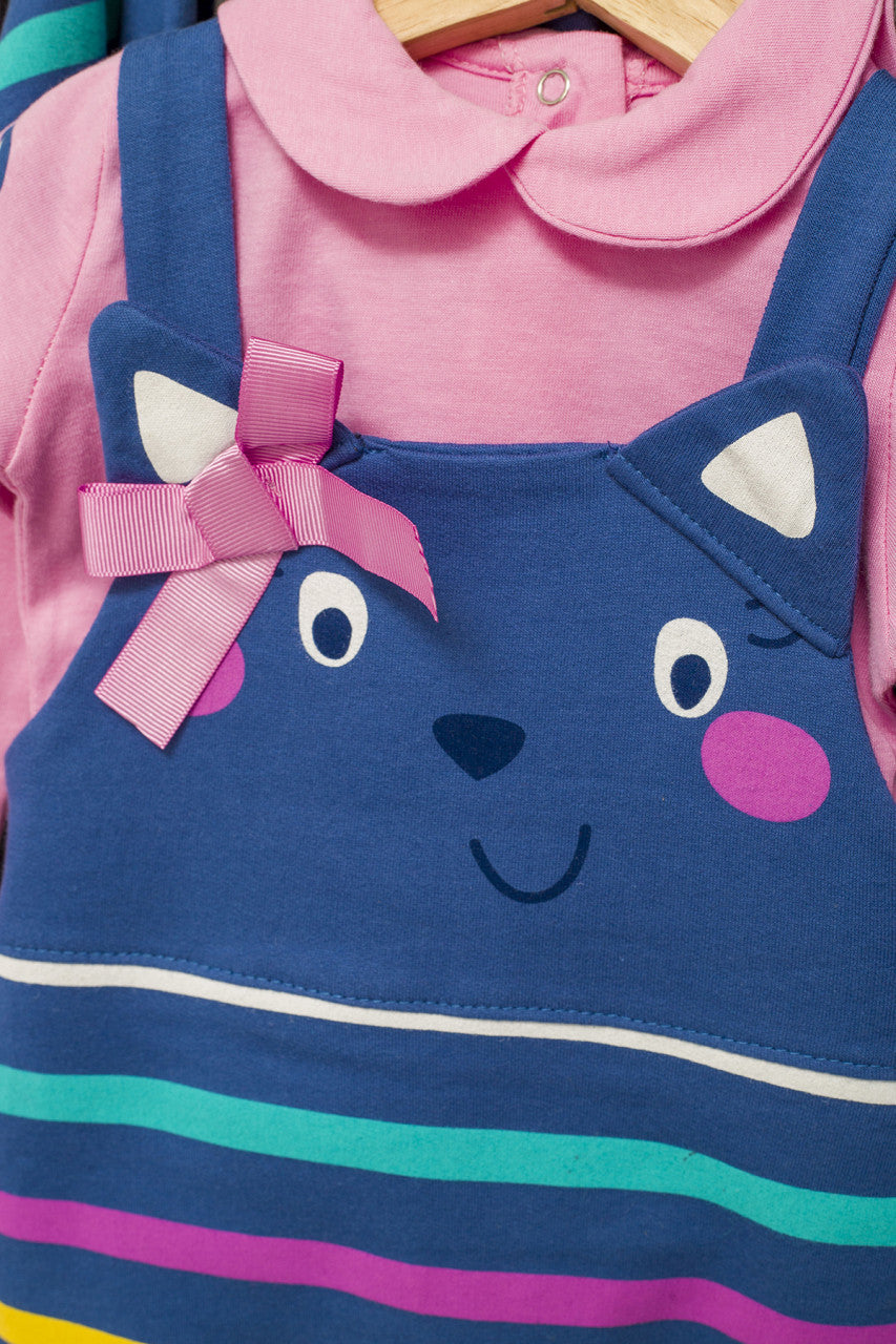 Set salopeta cu bluzita pentru bebelusi Colorful autum, Tongs baby