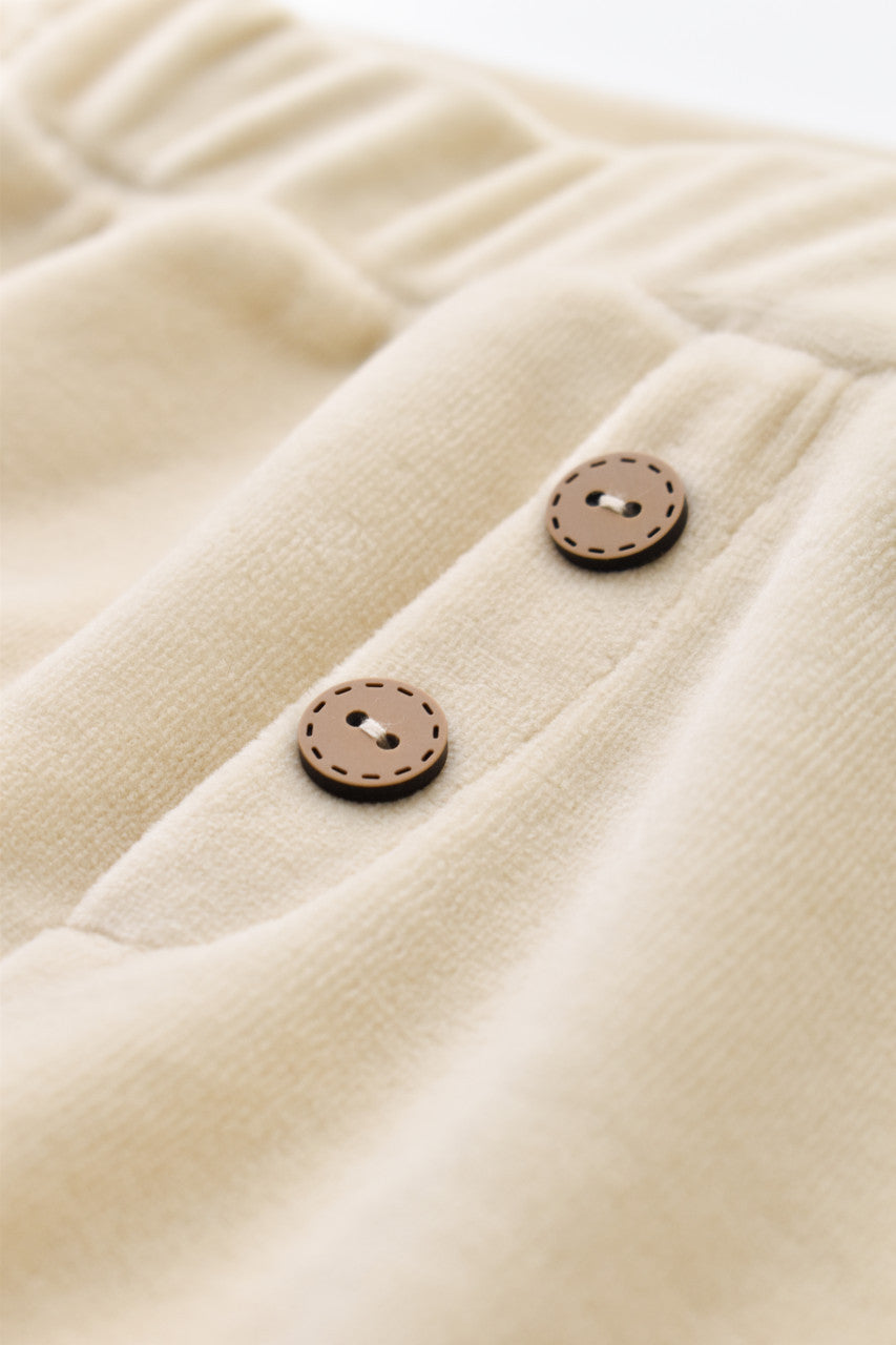 Set Ursulet cu bluzita cu fermoar si gluga si panataloni lungi din 80%bumbac organic si 20% poliester - Crem, Baby Cosy
