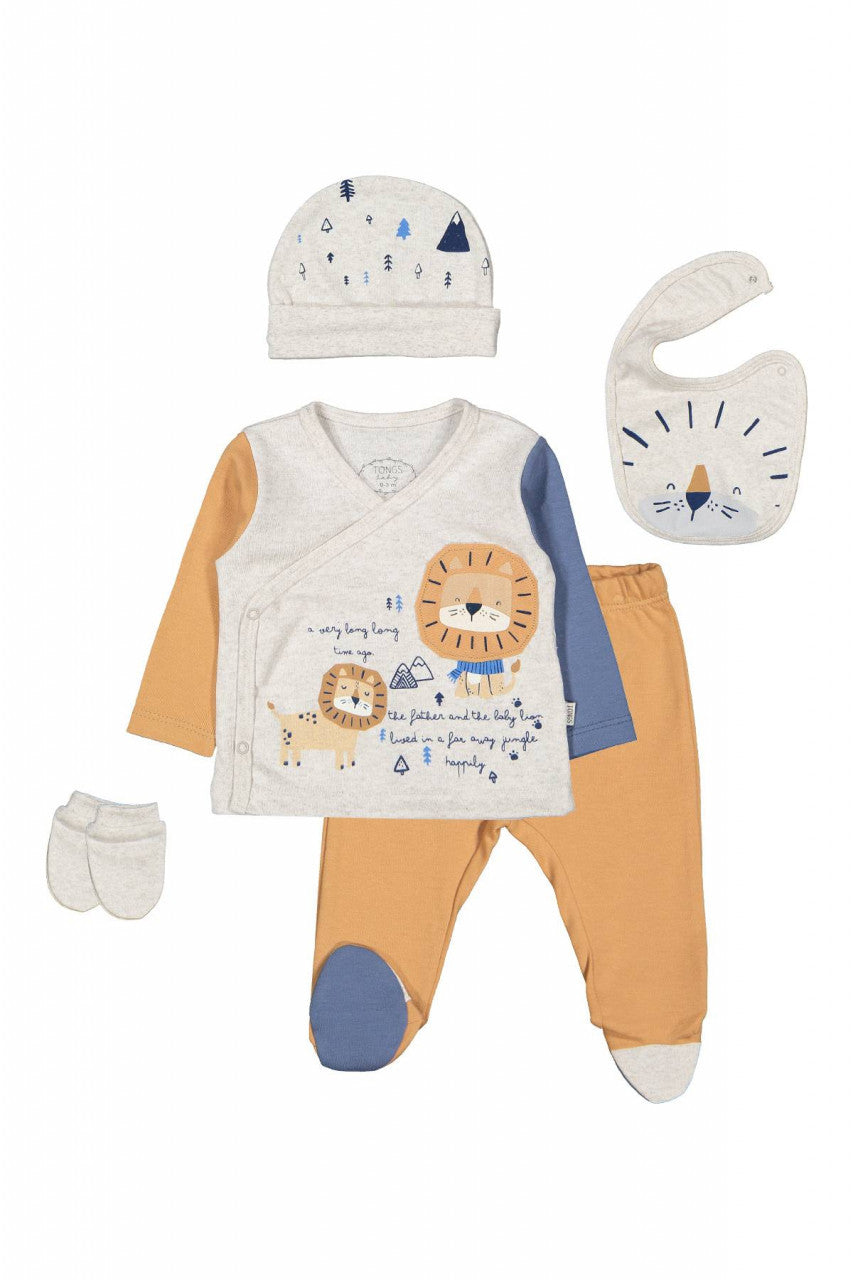 Setul 5 piese nou nascut Lions, Tongs baby
