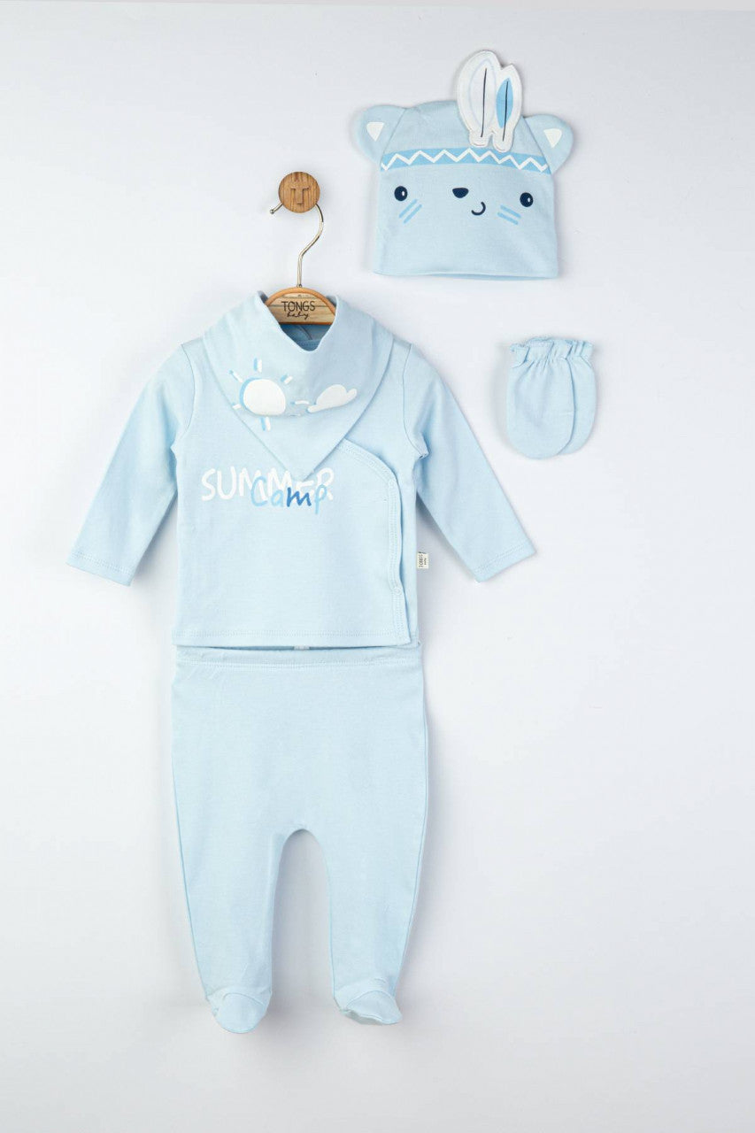 Setul 5 piese nou nascut Summer camp, Tongs baby