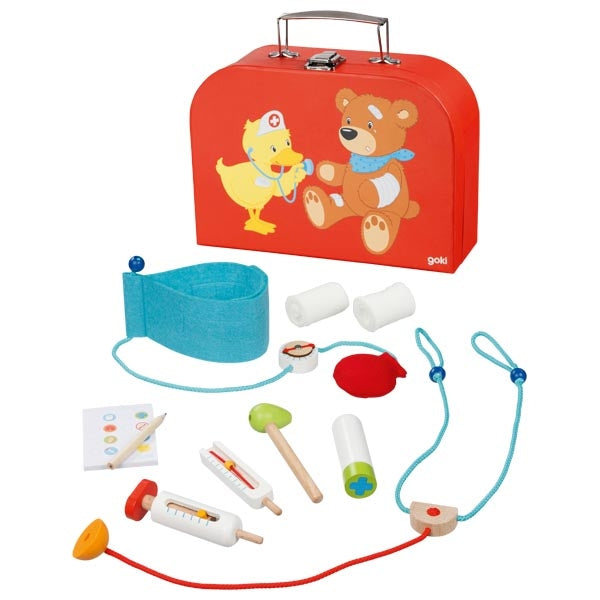 Trusa de doctor din lemn - Set 10 piese