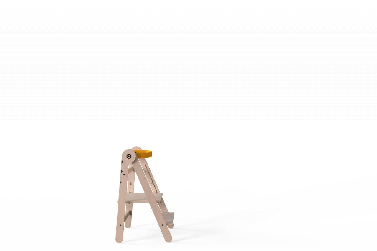 Turn de invatare pliabil MamaToyz Learning Tower din lemn, Galben