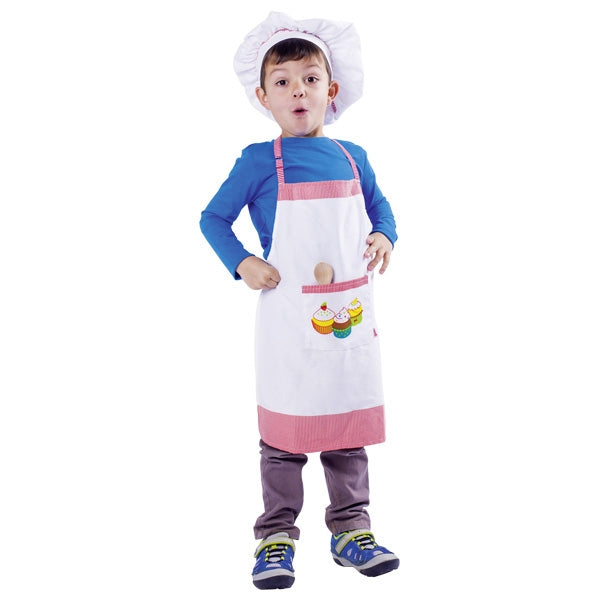 Set bucatar sort, boneta si lingura din lemn, 3 piese - Micul bucatar