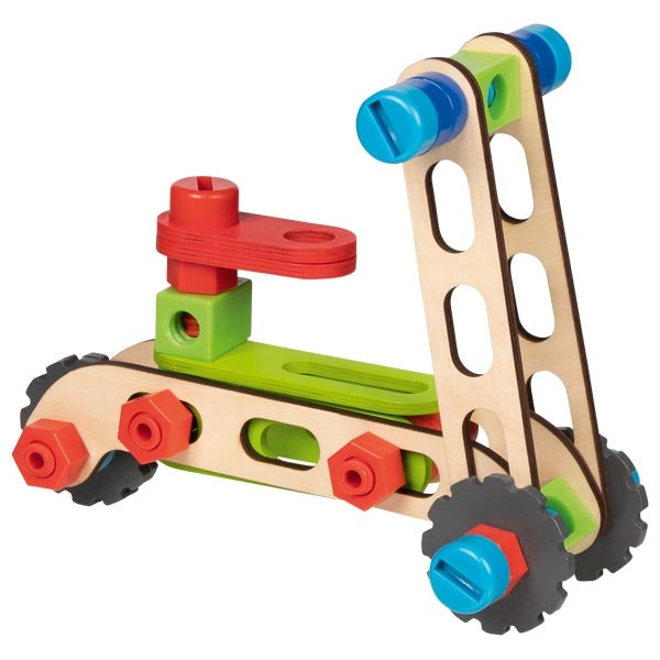 Vehicule intr-o valiza - Set constructie din lemn