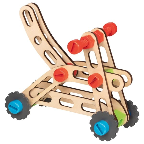 Vehicule intr-o valiza - Set constructie din lemn