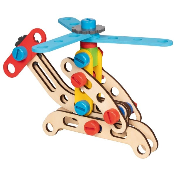 Vehicule intr-o valiza - Set constructie din lemn