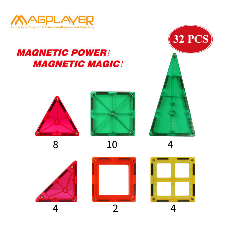 Set de constructie magnetic - 32 piese