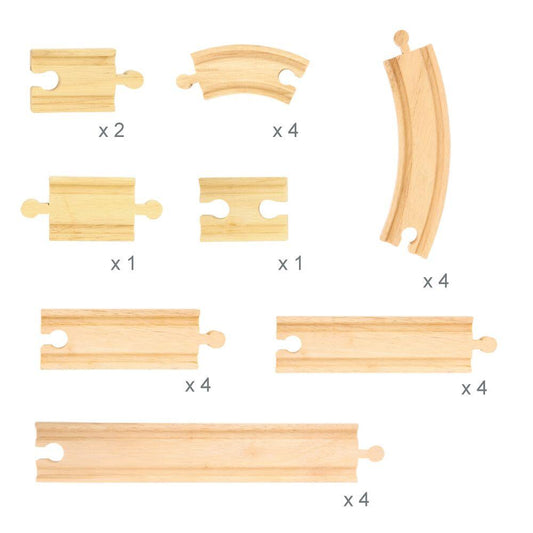 Set sine drepte si curbe (24 piese)