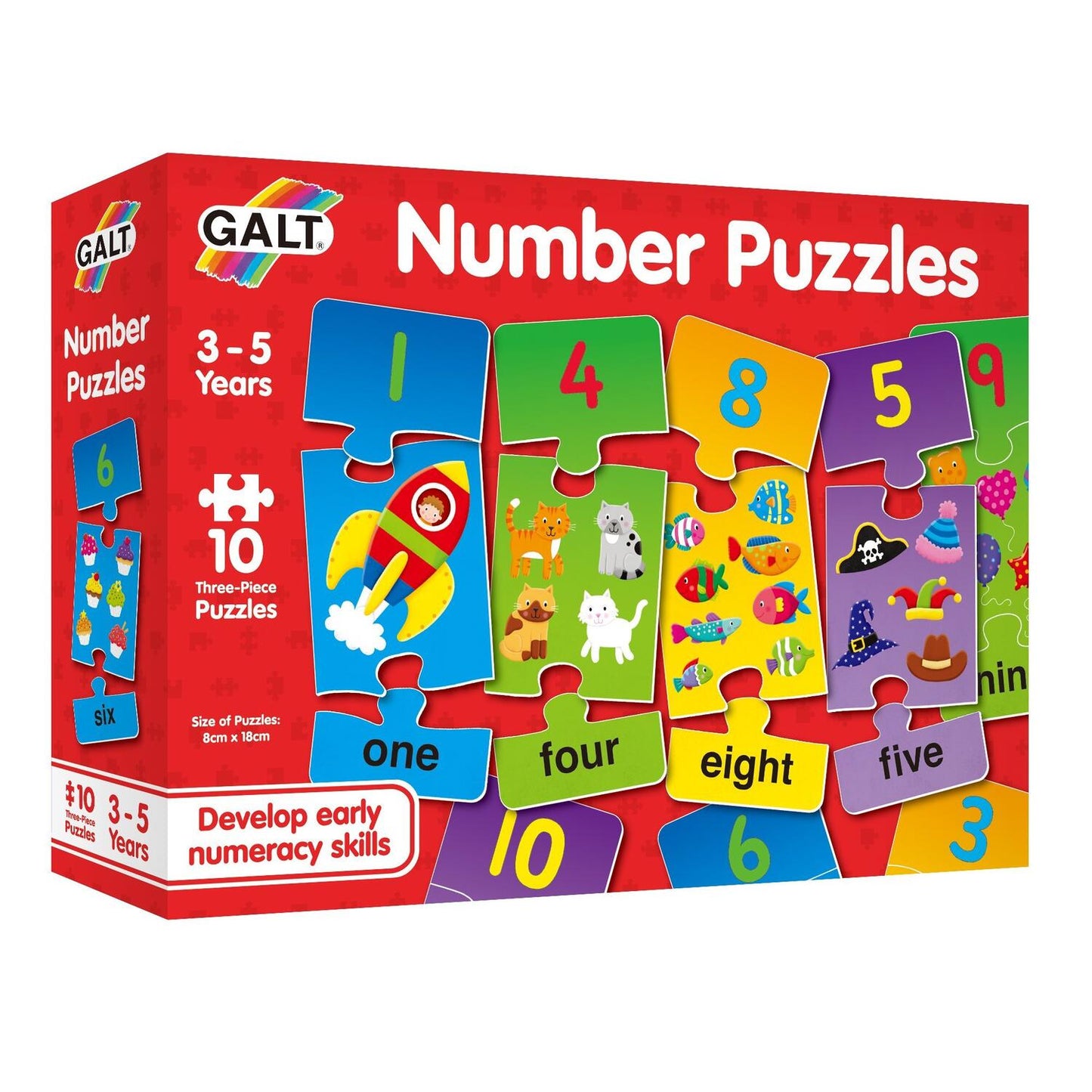 Puzzle cu numere (3 piese)